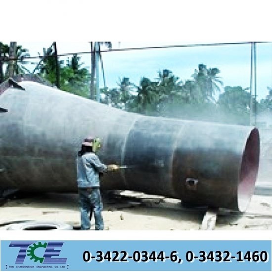 รับซ่อมถังเหล็กเก็บน้ำระบบพ่นทราย (SandBlast) รับซ่อมถัง  รับซ่อมหอถังสูง  รับซ่อมหอถังเหล็กเก็บน้ำ 